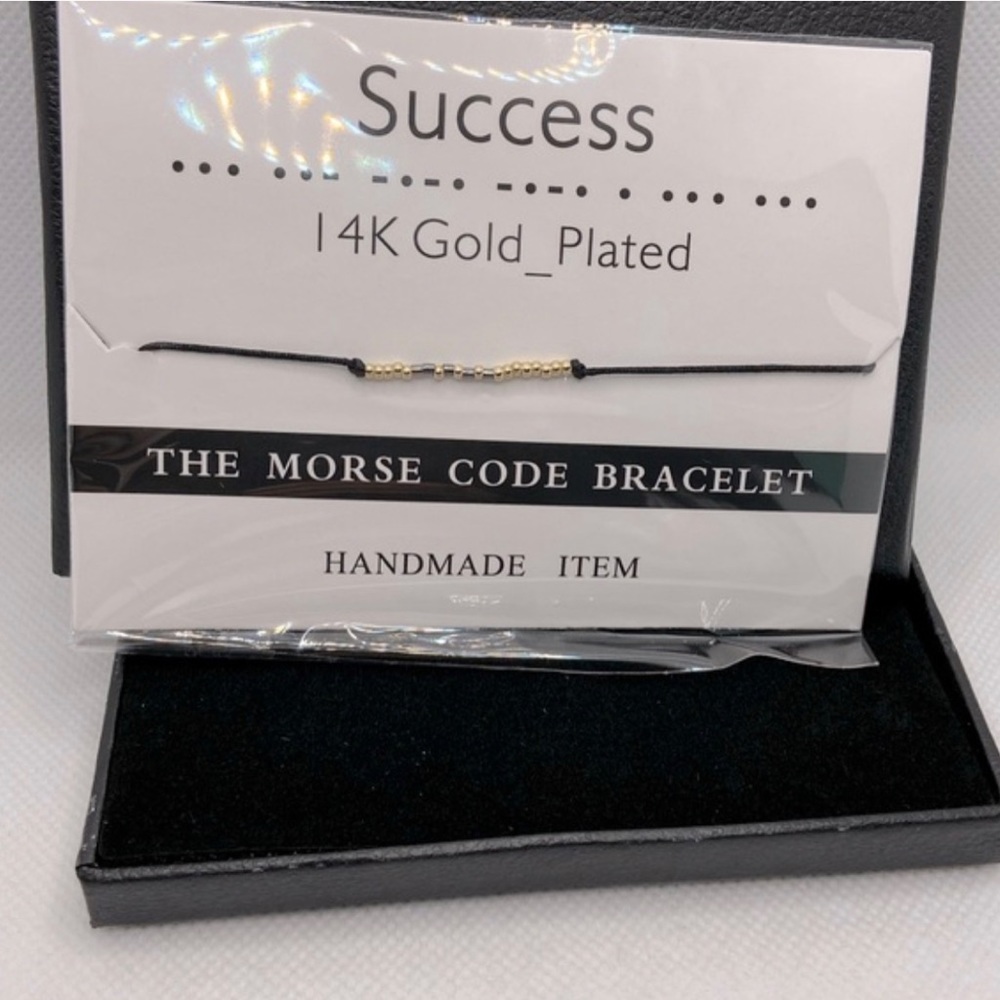 Ldurian Inisex Success Morse Code Bracelet
